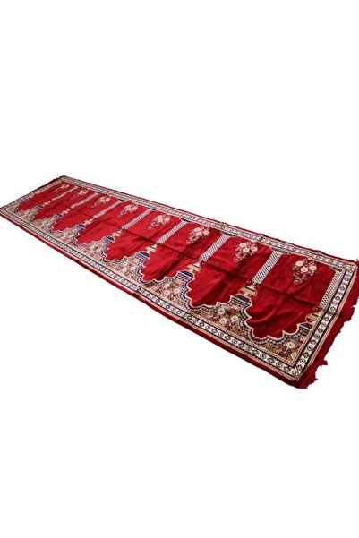 Generic سجادة صلاة ذكية كبيرة لـ 8 أشخاص مبطنة/شال صلاة تركي من الألياف الدقي...