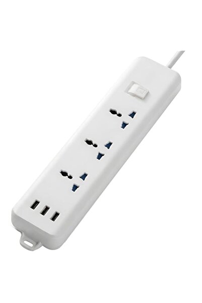Generic 3 Outlet Power Strip, Multi-Socket 3M Extension Heavy Duty Cable with...