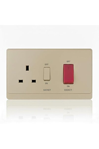 Generic 45A Cooker Control Unit with 13A Switched Socket & Neon Indicators, P...