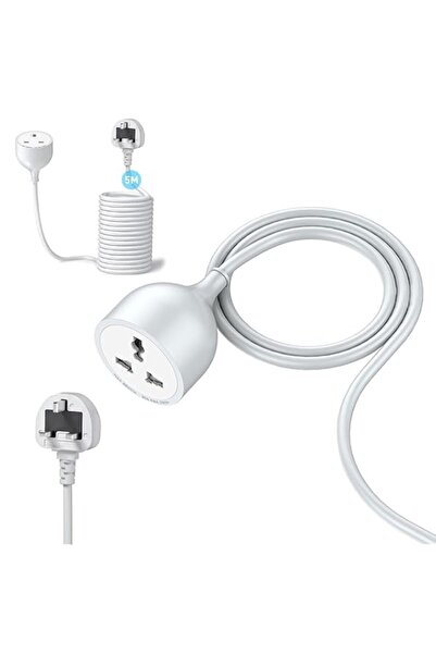 Generic Power Extension Lead, Heavy-Duty Single Socket with UK 3-Pin Plug, Fi...