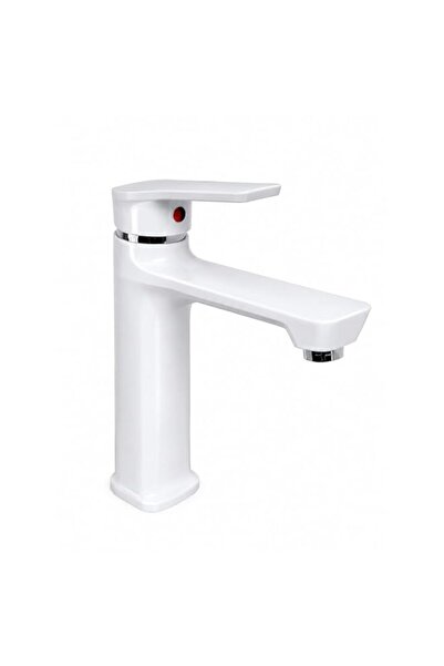 Generic Biella White Bathroom Basin Mixer Tap Single Lever Hot & Cold Wash Ba...