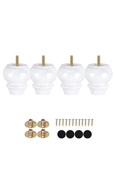 Generic Wood Furniture Legs, 4 Pcs Replacement Sofa Legs for DIY Projects, Mi...