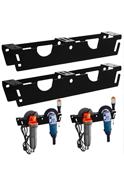 Generic TERRIFI 2 Pack Angle Grinder Holder – 4 Bay Wall Mount Power Tool Rac...