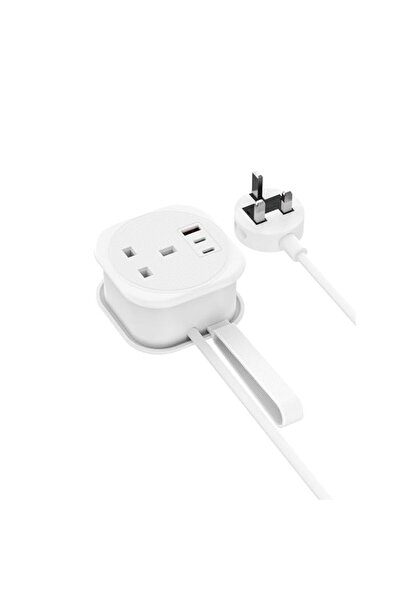 Generic BUDI Extension Cord with 1 USB Slots, 2 USB-C 33W 1 Way 3250W Multipl...