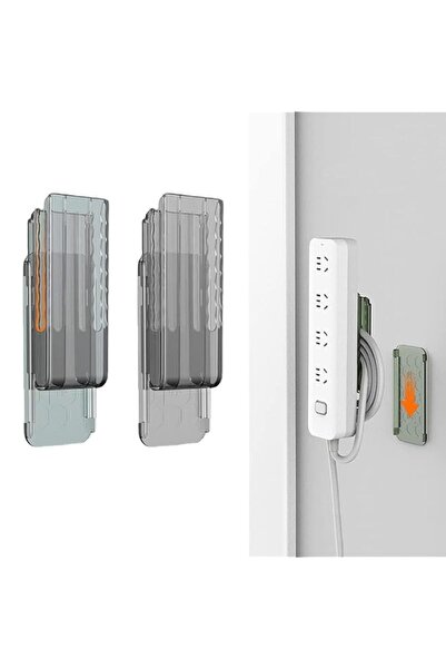Generic 4 Pcs Power Strip Holder, Adhesive Punch-Free Socket Self Desktop Fix...