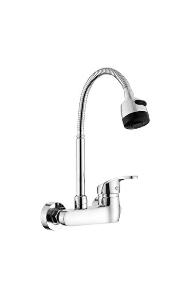Generic Wall Mount Kitchen Sink Faucet 4-8 Inch Center Adjustable Swivel Spra...