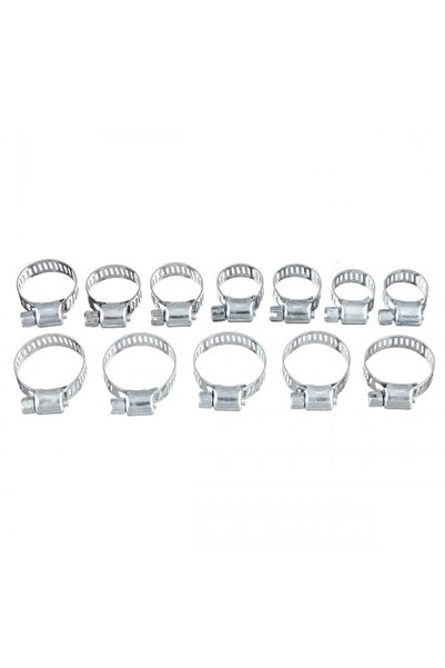 Generic SOLDOUT 12 PCS Hose Clamps Carbon Steel Circular Air Water Pipe Fuel ...