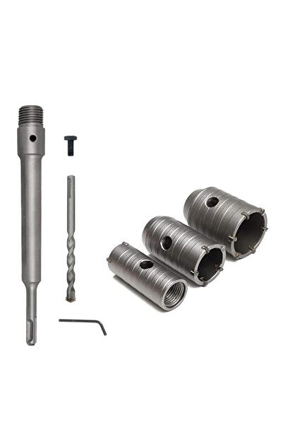 Generic Round Shank Hole Saw Set, 350mm SDS Shank Concrete Wall Drill Bit, 30...