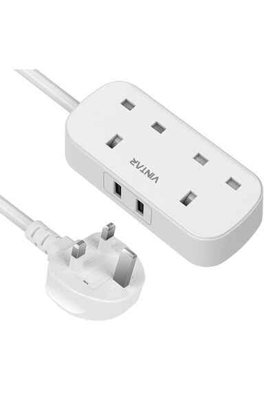 Generic VINTAR Extension Lead with USB Slots, Power Strip with 2 Way Outlets ...