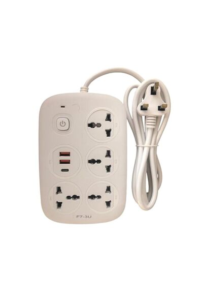 Generic 4-Socket Power Strip with 2 USB and 1 Type-C Port – Smart Outlet Exte...
