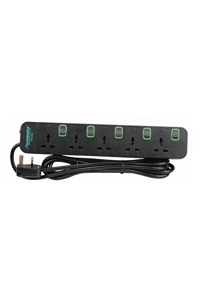Generic Terminator 5 Way Universal Power Extension Socket With Overload Prote...
