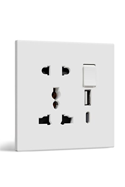 Generic BSEED Single 5 Pin Universal Wall Socket with USB C & USB A Charging ...