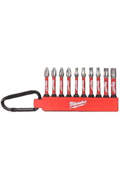 Generic Milwaukee - Shockwave Impact Duty Screwdriver Bit Carabiner Set 10 Pi...