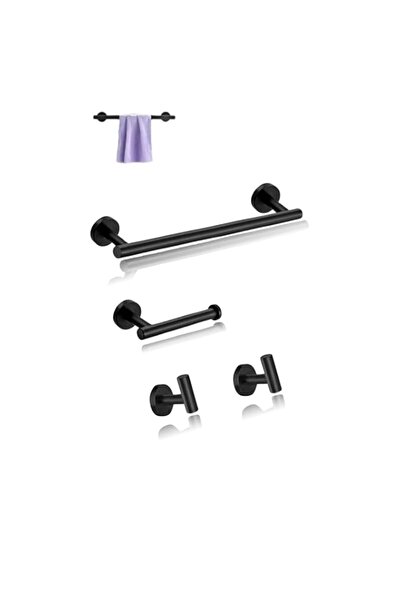 Generic Matte Black Bathroom Accessories Set, 304 Stainless Steel Towel Rack,...