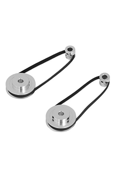 Generic Timing Pulley Set, Aluminum Synchronous Wheel for 3D Printer with Fib...