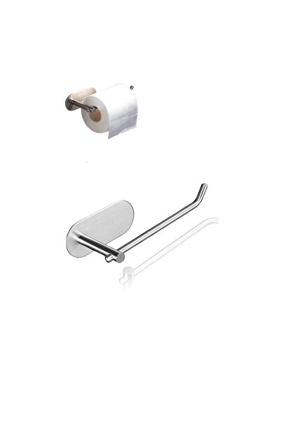 Generic Self-Adhesive Hand Towel Holder, No Drilling Silver Towel Rack, SUS 3...