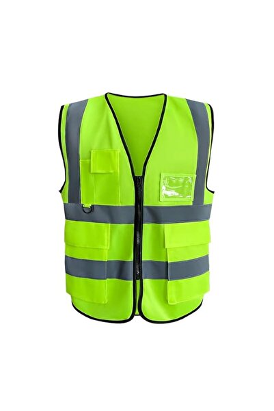 Generic High Visibility Safety Vest with Pockets Green, Reflective Mesh Jacke...