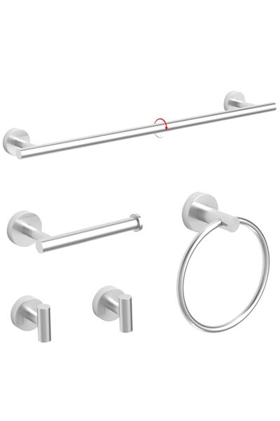 Generic sunzone Bathroom Towel Rack,Toilet Paper Holder Accessory,Silver | 5-...