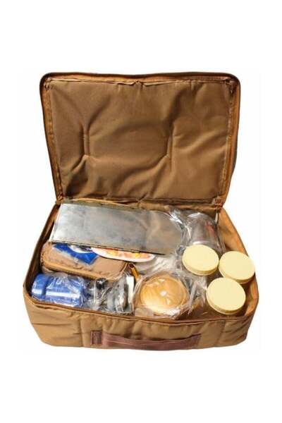Generic Complete Travel Bag Set for Tea and Coffee - Picnic Bag Set - Comprehensive Design for Hot Beverages - Includes Multiple Accessories - Ideal for Camping and Trips