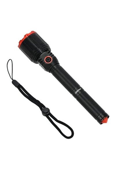 Generic Geepas GFL51050 Rechargeable LED Flashlight, Black