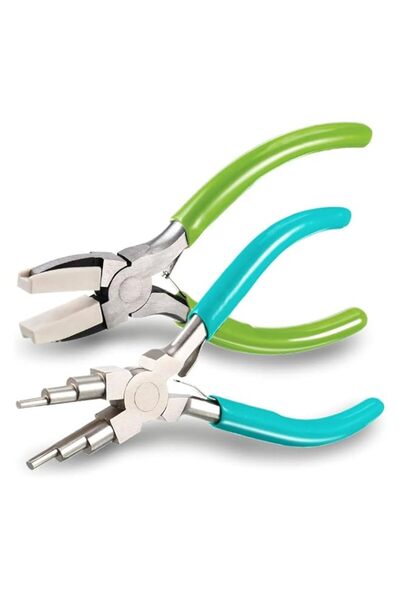 Generic 2 Pieces Jewelry Making Tool, 6 in 1 Bail Making Plier, Nylon Jaw Pli...