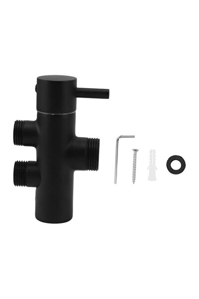 Generic Cryfokt Shower Head Diverter Black Rustproof Leakproof Wall Mounted S...