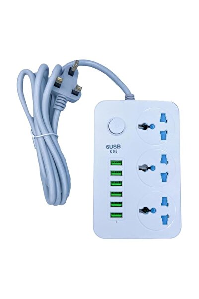 Generic Power Socket Extension Cord with 3 Outlets & 2 Meters wire Bold Cord ...