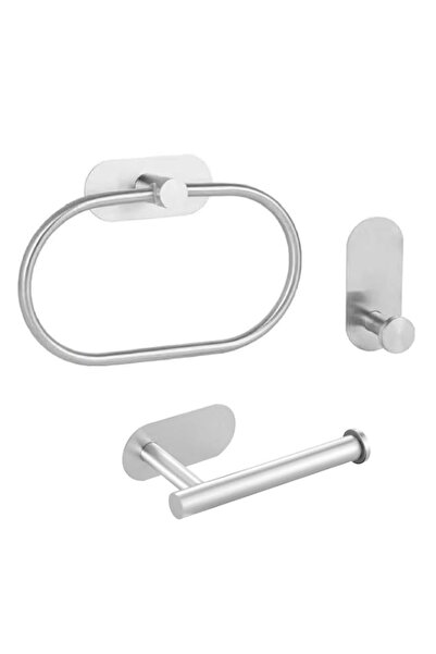 Generic 1Pcs Stick on Toilet Roll Holder, 1Pcs Self Adhesive Hooks and 1Pcs S...