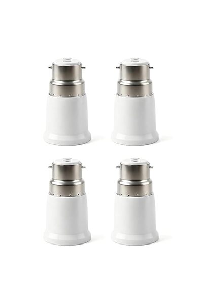 Generic 4Pcs B22 to E27 Socket Converter, Bayonet to Screw Bulb Adapter for L...