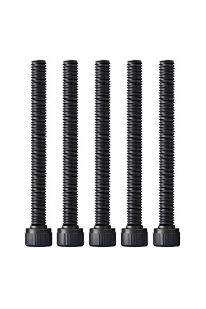 Generic 5Pcs Hex Cheese Head Bolts, M4 x 100mm Black 12.9 Grade Alloy Steel, ...