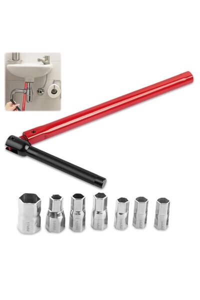 Generic Tap Spanner Set, 7-Piece Box Spanner Kit with 8-17mm Nu-ts, Adjustabl...
