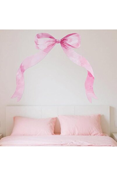 Generic Large Pink Bow Wall Stickers, 35.4x11.8 Inch Trendy Big Bow Wall Deco...