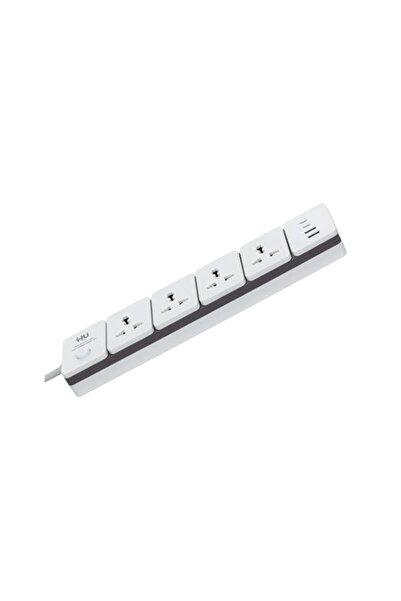 Generic HU HAPPY USER Extension Power Strip, 4 Outlets with USB, 3M Cable, He...