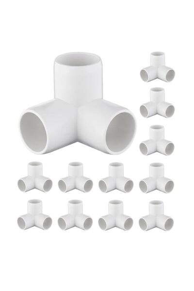 Generic 12-Pack 3 Way 3/4 Inch PVC Pipe Fittings, Furniture Grade SCH40 Pipe ...