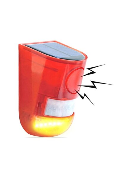 Generic Affogato Solar Warning Light Alarm 110dB Siren Sound Strobe Red LED F...