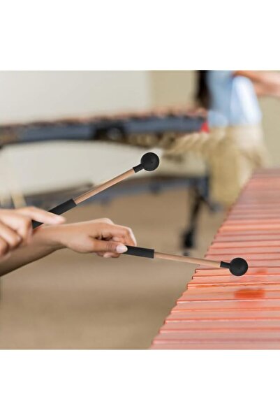 Generic 2 Pcs Rubber Marimba Mallets with Long Maple Wood Handle, Versatile P...