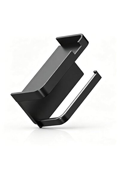 Generic Wall Mount Black Toilet Paper Holder with Storage Shelf - Modern Spac...