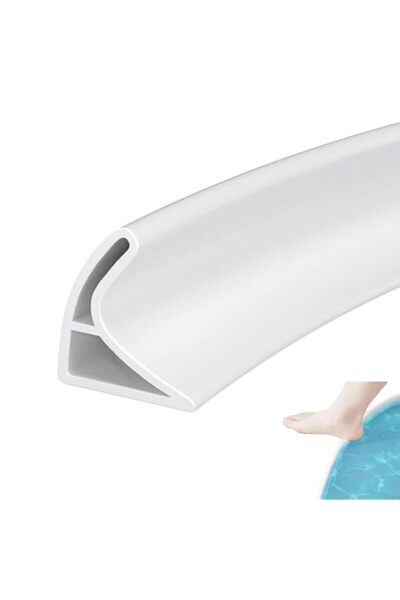 Generic 2M Curved Groove Shower Threshold Water Barrier, Wet Room Floor Barri...
