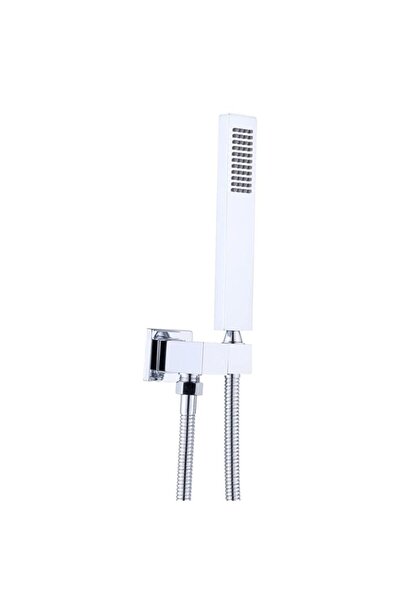 Generic ENGA Square Solid Brass Hand Held Wand Shower Head with Wall Connecto...