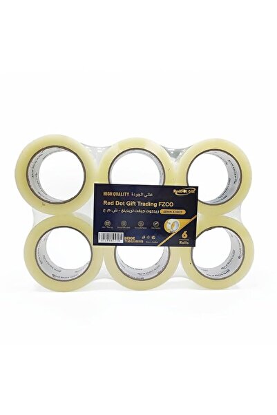 Generic Red Dot Gift® 48mm x 100Y Light Yellow Transprent Packing Tape,6 Roll...