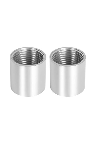 Generic 2 Pcs 304 Stainless Steel Pipe Coupling Fitting, BSP Female Thread St...