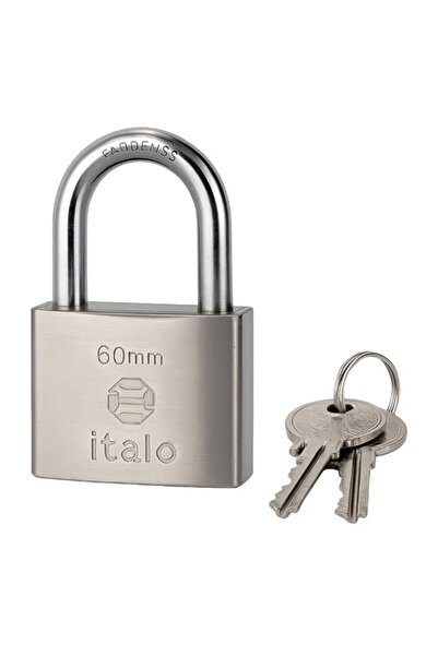 Generic Fitto 60mm Padlock with Keys - Solid Metal Security Lock with Hardene...