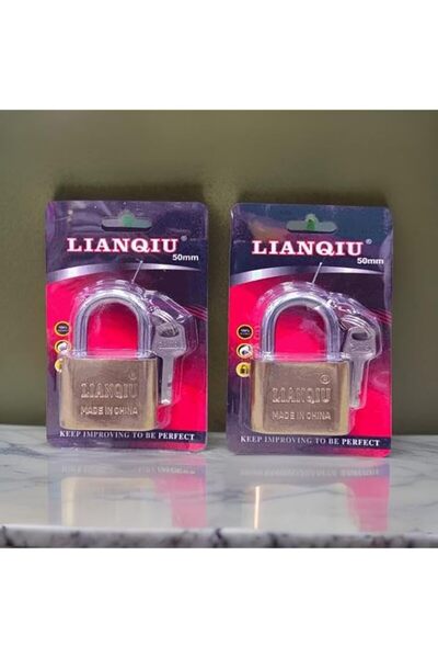 Generic LIANQIU Heavy-Duty Brass Security Padlock, 50 mm Size, 12PCS SET