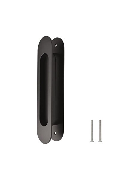 Generic MOROBOR Double-Sided Hardware Set, 2 Oval Embedded Sliding Door Handl...