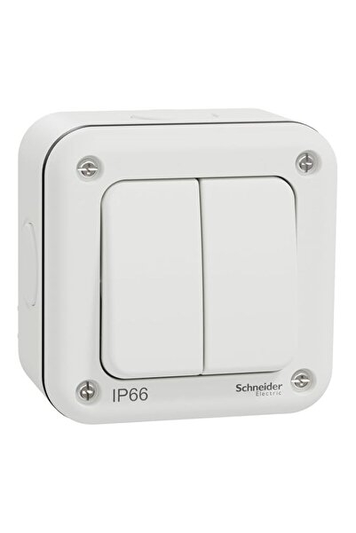 Generic Switch, Mureva, 2-way, 16AX, 2 gangs, white