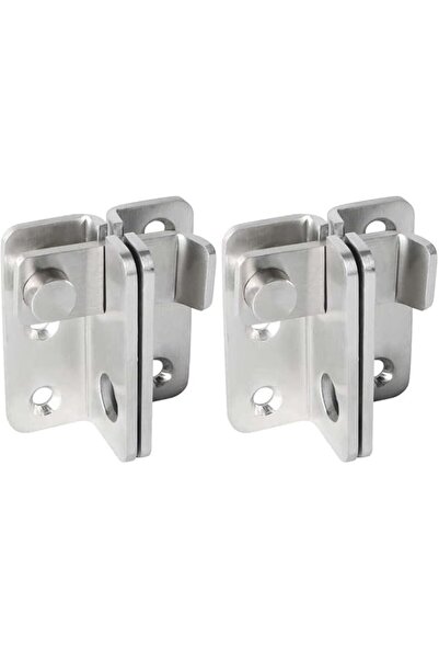 Generic 2Pcs 3mm Thickened Stainless Steel Flip Hasp Latch, Brushed Nickel Sa...