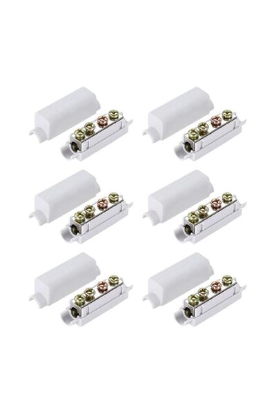 Generic 6 PCS Cable Connector Block, 1000V 100A Brass Terminal Block with Dou...