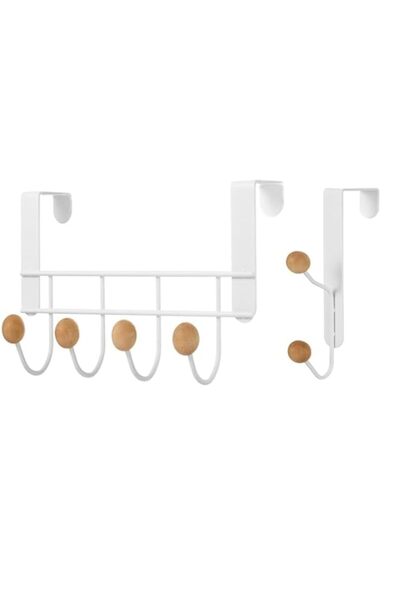 Generic 2-Pack White Over Door Hooks, Sturdy Metal Coat Rack for Bathroom & B...