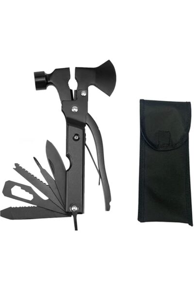 Generic Multi Folding Multitool Camping Axe – 14-in-1 Camping Tool with Hamme...