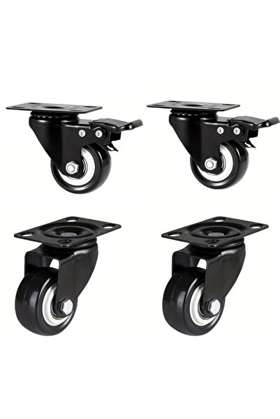 Generic 4PCS Caster Wheels for Furniture, Heavy-Duty Swivel Casters, Fixed Wh...
